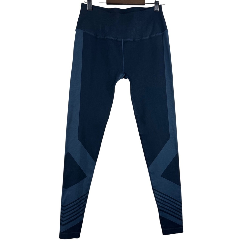 Peloton Womens High Rise Seamless Colorblock Leggings Navy Blue Size Medium‎